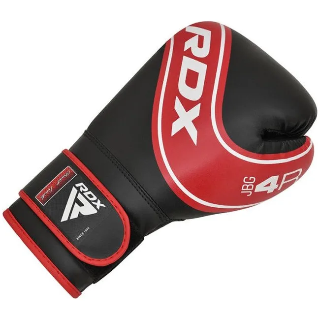 Дитячі боксерські рукавиці RDX 4B Robo Kids Red/Black 6 унцій (капа в комплекті)