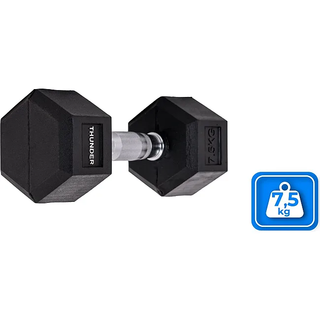 Гантель шестигранная THUNDER 7,5 кг (1шт)