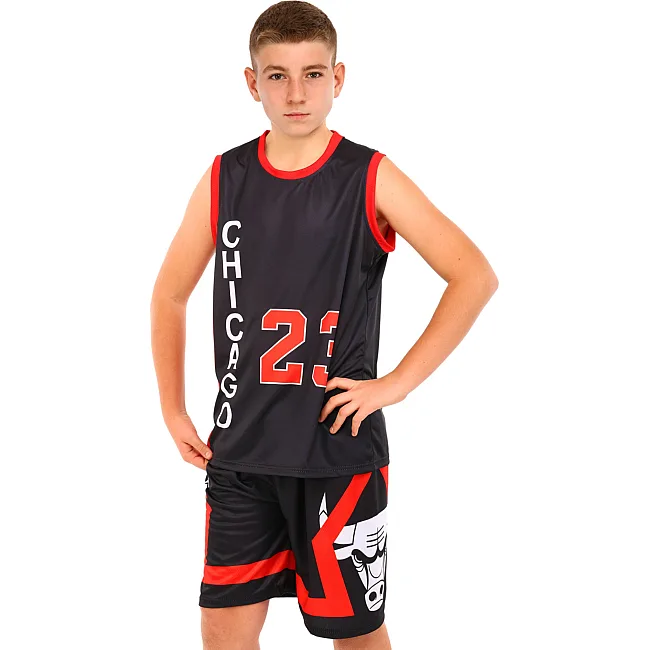 Детская баскетбольная форма
 NBA клуб Chicago Bulls 23 BA-6608 (Черный-красный)