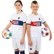 Футбольна форма дитяча із символікою клубу PSG гостьова 2024 SP-SPORT CO-6329 20-28