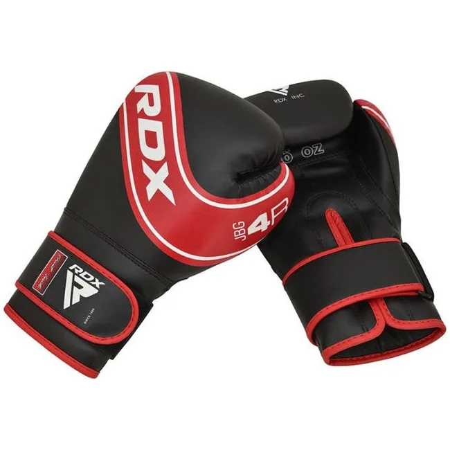 Дитячі боксерські рукавиці RDX 4B Robo Kids Red/Black 6 унцій (капа в комплекті)