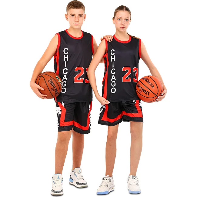 Детская баскетбольная форма
 NBA клуб Chicago Bulls 23 BA-6608 (Черный-красный)