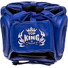 Шлем с бампером кожаный TOP KING Pro Training TKHGPT-CC (Синий)