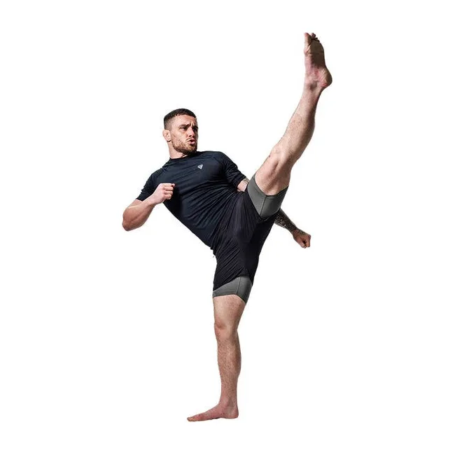 Компрессионные шорты для ММА RDX MMA T16 2-в-1 BLACK/GREY