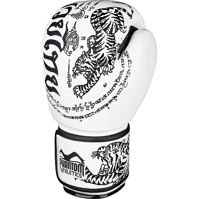 Боксерские перчатки Phantom Muay Thai White (капа в подарок)