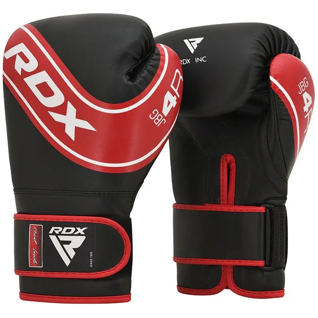 Дитячі боксерські рукавиці RDX 4B Robo Kids Red/Black 6 унцій (капа в комплекті)