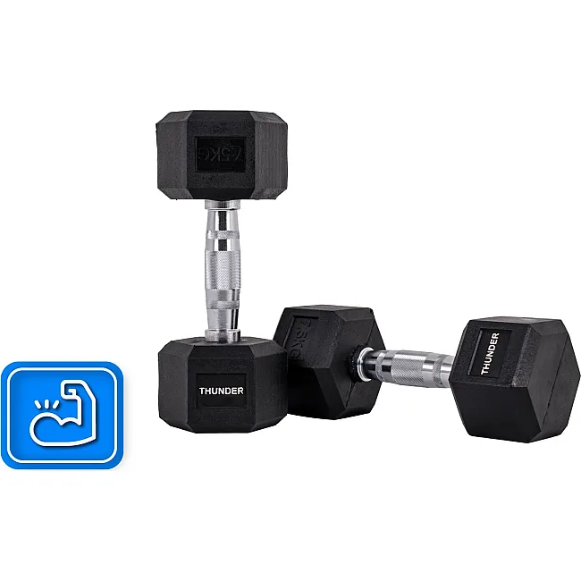Гантель шестигранная THUNDER 7,5 кг (1шт)