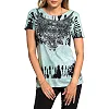 Футболка женская AFFLICTION Celtic Heart Scoop Neck Earthquake Wash