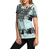 Футболка женская AFFLICTION Celtic Heart Scoop Neck Earthquake Wash