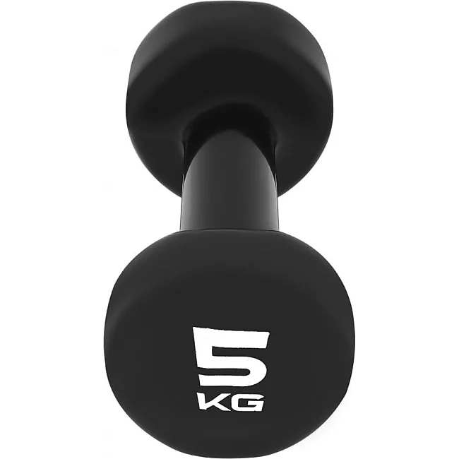 Гантель виниловый POWERPLAY 4125 Achilles 5кг. Черная (1шт)