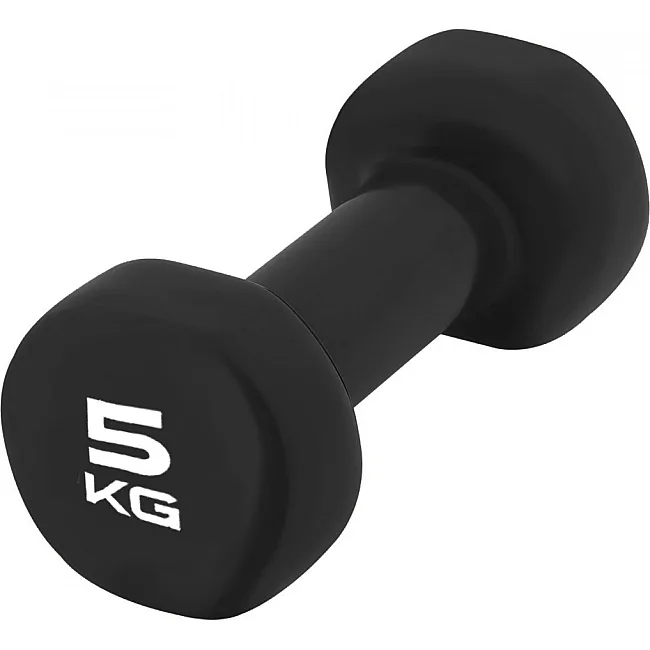 Гантель виниловый POWERPLAY 4125 Achilles 5кг. Черная (1шт)