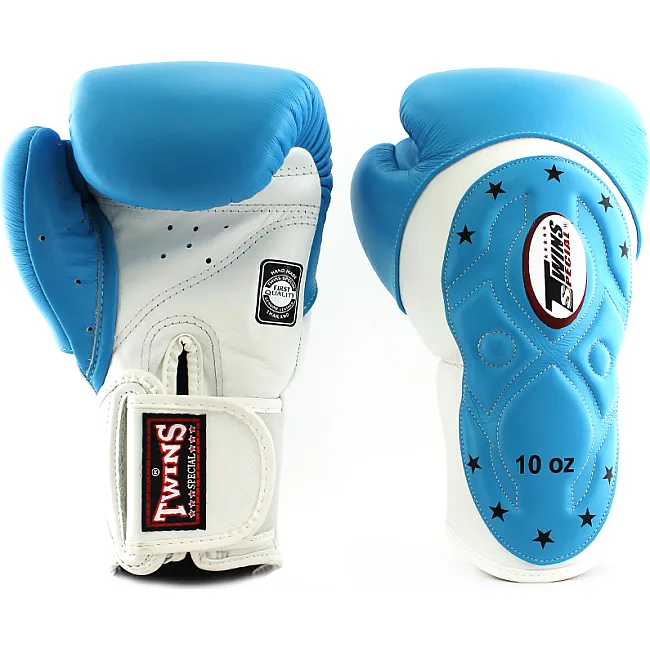 Перчатки для бокса TWINS Velcro Extra Design BGVL6-MK White Lightblue