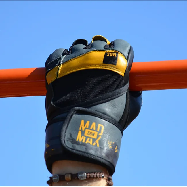 Перчатки для фитнеса MADMAX MFG-880 Signature Black/Grey/Yellow