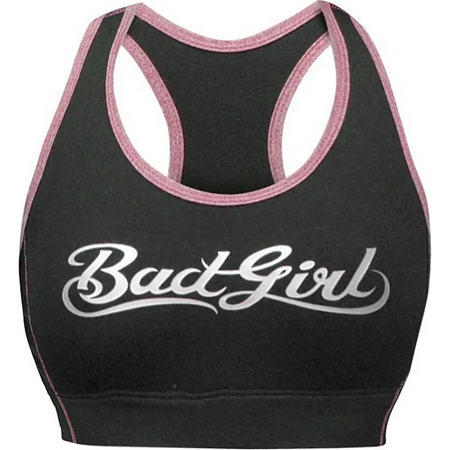 Топ женский спортивный Bad Girl Sports Bra Black Pink