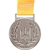 Медаль спортивная с лентой SP-SPORT UKRAINE с украинской символикой C-6210 ø5см (Серебряный)