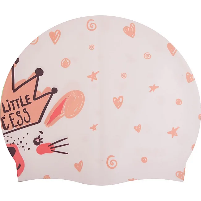 Шапочка для басейну силіконова юніорська MADWAVE Junior LITTLE BUNNY M057913 (Білий)