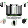 Батут Zipro Jump Pro с наружной сеткой 8 футов 252 см черно-зеленый