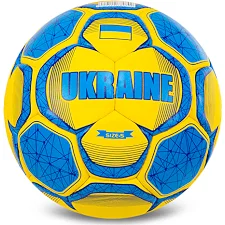 Футбольний м'яч BALLONSTAR UKRAINE FB-5182 №5 PU (Жовтий-блакитний)