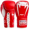 Перчатки для бокса на шнуровке кожаные VENUM GIANT VL-5786 (Красный)