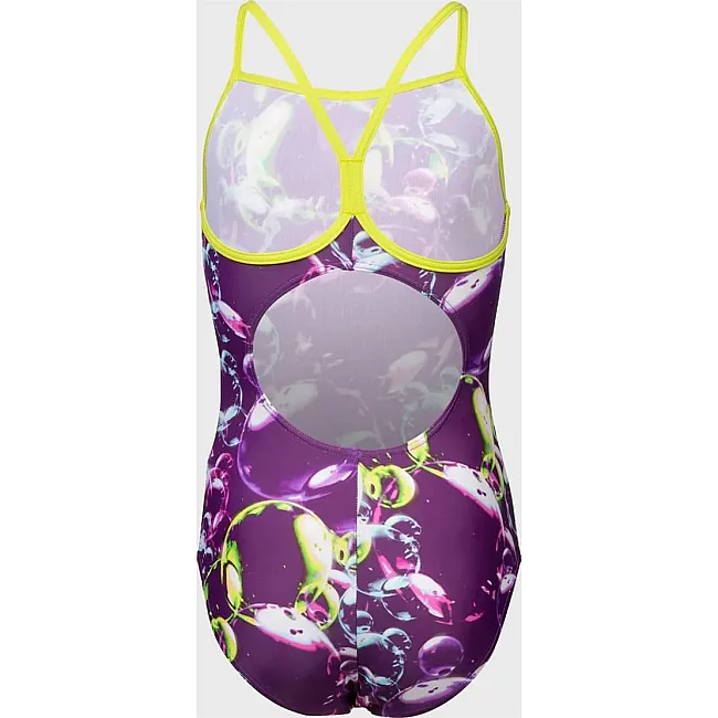 Купальник закрытый для девочек Arena SOAP BUBBLES SWIMSUIT LIGHT DR фиолетовый