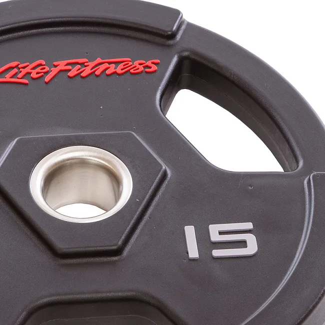 Блин для штанги полиуретановый
 LIFE FITNESS SC-80154-15 51мм 15кг