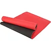 Коврик для йоги и фитнеса TPE двухслойный SP-PLANETA FI-3046-650 183x61x0,6см (Красный-черный)