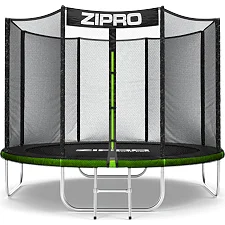 Батут Zipro Jump Pro с наружной сеткой 8 футов 252 см черно-зеленый