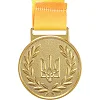 Медаль спортивная с лентой SP-SPORT UKRAINE с украинской символикой C-6210 ø5см (Серебряный)