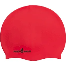 Шапочка для бассейна силиконовая для взрослых MADWAVE INTENSIVE M053501 (Красный)