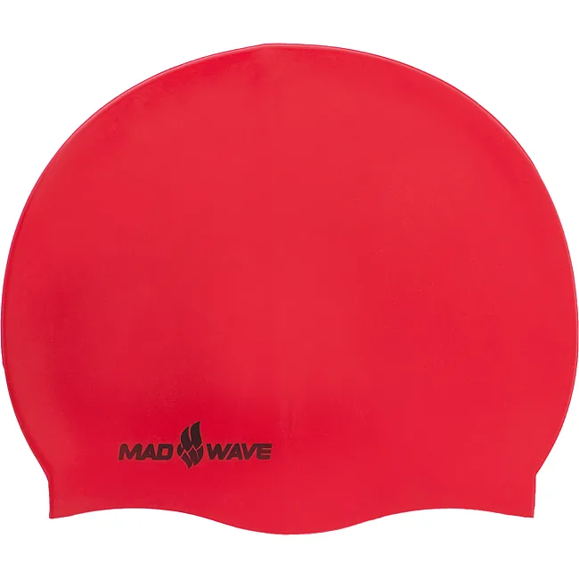Шапочка для бассейна силиконовая для взрослых MADWAVE INTENSIVE M053501 (Красный)