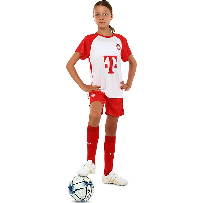 Футбольна форма дитяча із символікою клубу
 BAYERN MUNCHEN домашня 2024 SP-SPORT

 CO-7187 (Білий-червоний)