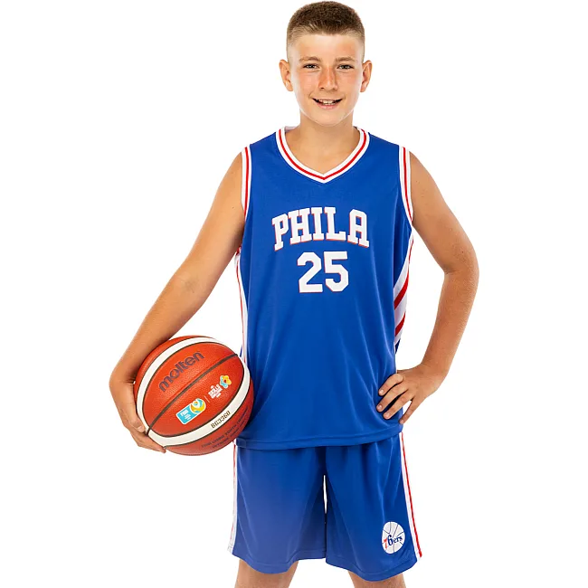 Детская баскетбольная форма
 NBA клуб Philadelphia 76ers 25 BA-0927 (Синий-белый)