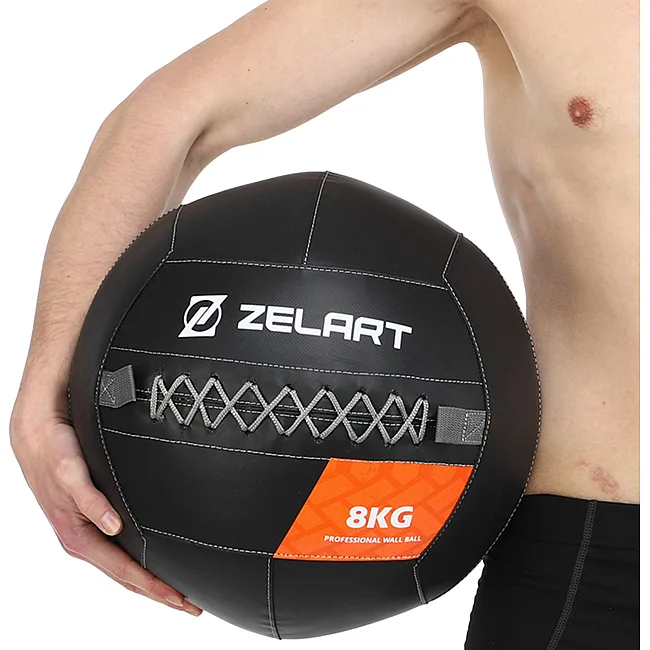 Мяч набивной медицинский для кроссфита WALL BALL ZELART
 TA-7822-8 вес-8кг