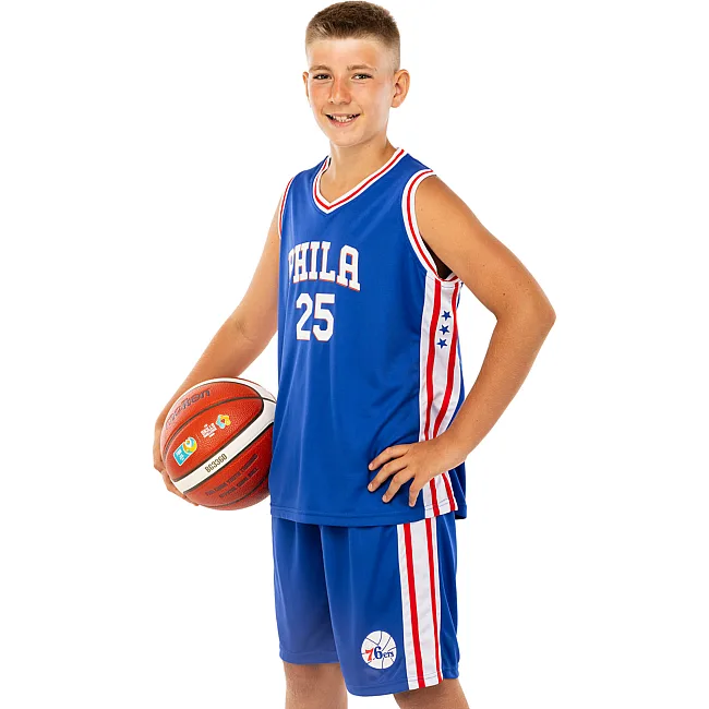 Детская баскетбольная форма
 NBA клуб Philadelphia 76ers 25 BA-0927 (Синий-белый)
