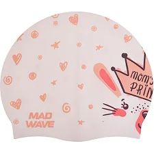Шапочка для бассейна силиконовая юниорская MADWAVE Junior LITTLE BUNNY M057913 (Белый)