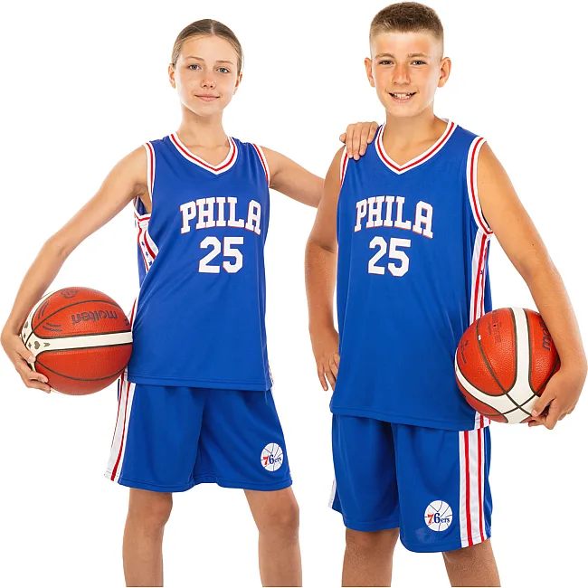 Детская баскетбольная форма
 NBA клуб Philadelphia 76ers 25 BA-0927 (Синий-белый)