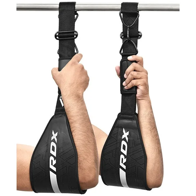 Петли подвесные (петли Береша) RDX F6 KARA Gym Workout Abs Straps Black/White