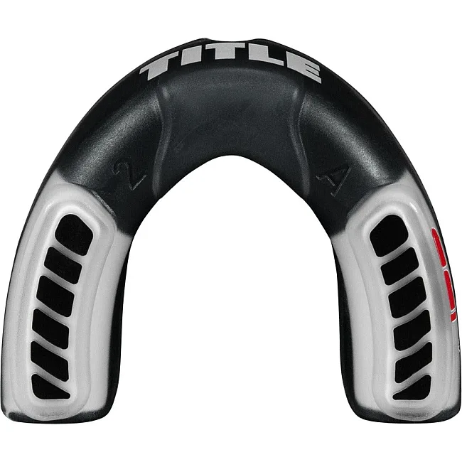Капа для бокса TITLE Boxing Gel Triple-Shox 2.0 Black/Grey взрослая (возраст 11+) Grey/Black
