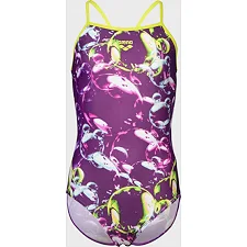 Купальник закрытый для девочек Arena SOAP BUBBLES SWIMSUIT LIGHT DR фиолетовый