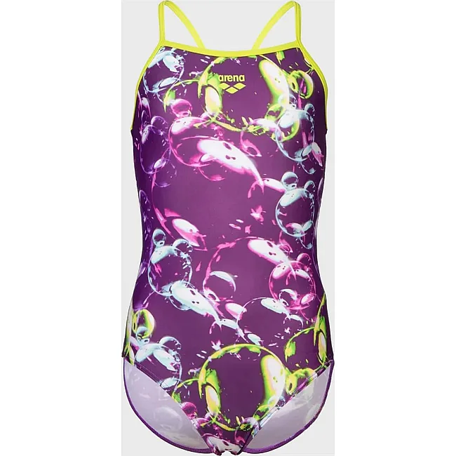 Купальник закрытый для девочек Arena SOAP BUBBLES SWIMSUIT LIGHT DR фиолетовый