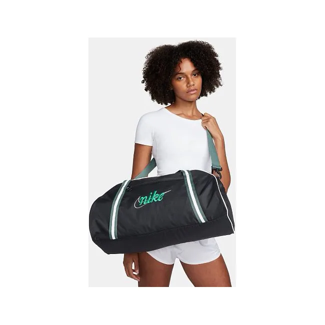 Сумка спортивна Nike W NK GYM CLUB - RETRO 24L чорний Жін 33×51×23 см