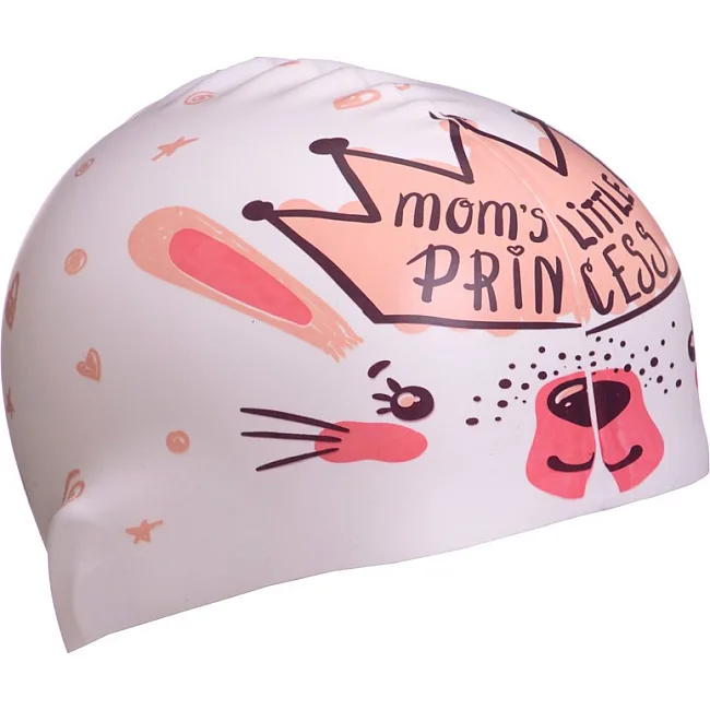 Шапочка для басейну силіконова юніорська MADWAVE Junior LITTLE BUNNY M057913 (Білий)