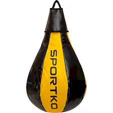 Боксерська груша краплеподібна набивна SPORTKO GP-1 50x24см (Жовтий-чорний)