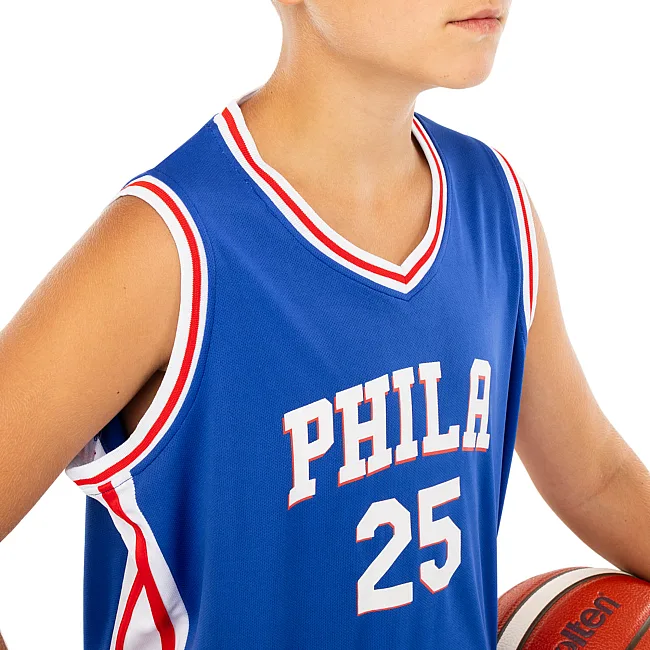 Детская баскетбольная форма
 NBA клуб Philadelphia 76ers 25 BA-0927 (Синий-белый)