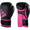 Боксерские перчатки Adidas Speed 165 с лицензией WAKO | черно/розовый | ADISBG165WK