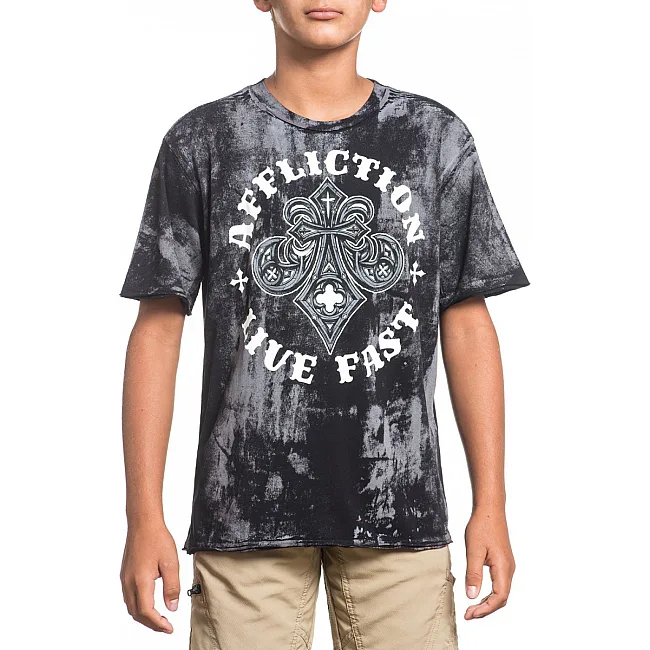 Футболка детская AFFLICTION Royale Youth Silver