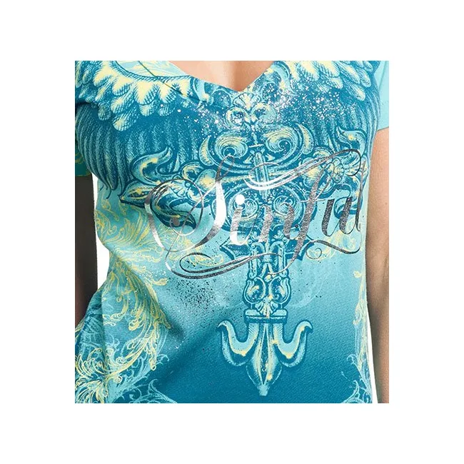 Футболка женская Sinful by AFFLICTION CRAFTWORK V-Neck