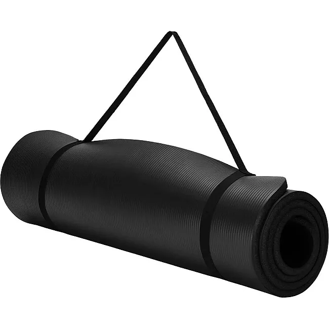 Коврик для фитнеса и йоги POWER SYSTEM PS-4017 NBR Plus Black (180х61х1)