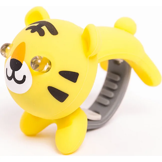 Мигалка для детского велосипеда ZOONIMAL Тигр, LED, на руль. Свечение: Белый