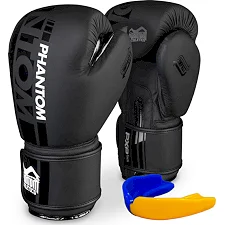 Перчатки для бокса PHANTOM APEX Black (капа в подарок)